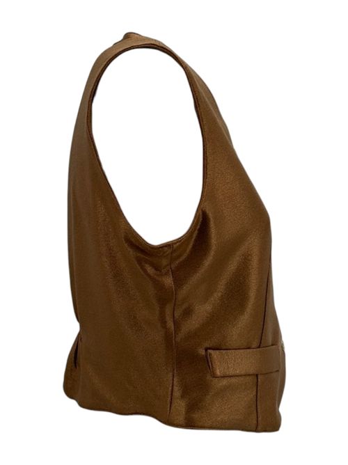 gilet donna in jersey spalmato bronzo Good match | AV0239U19